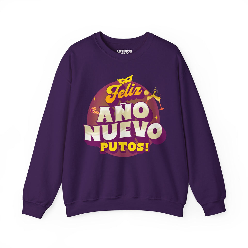 Feliz Año Nuevo Putos! 2027 Latino Happy New Year Crewneck Sweater | Funny NYE | 3 Colors