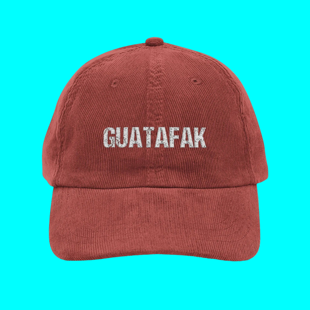 GUATAFAK 100% Corduroy Embroidered Dad Hat Cap | WTF Latino Slang | Adjustable Strap | Latino