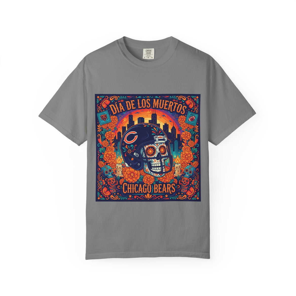 Día de los Muertos Chicago Bears T-Shirt