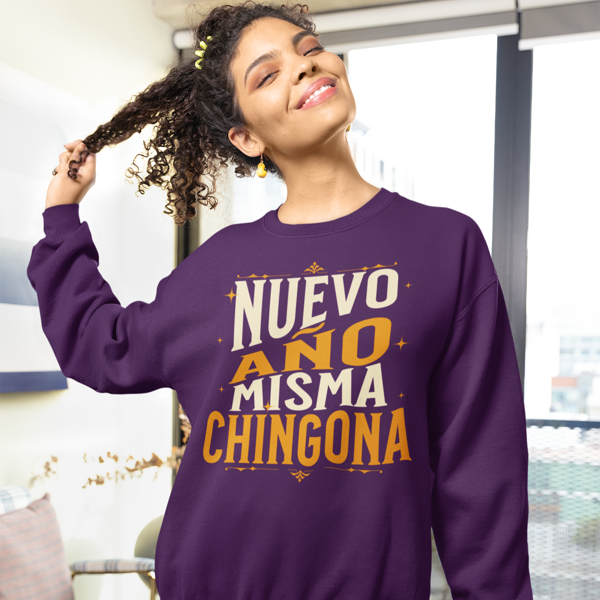 Nuevo Año Misma Chingona Latino Happy New Year 2027 Crewneck Sweater | Funny Nuevo Año | 3 Colors