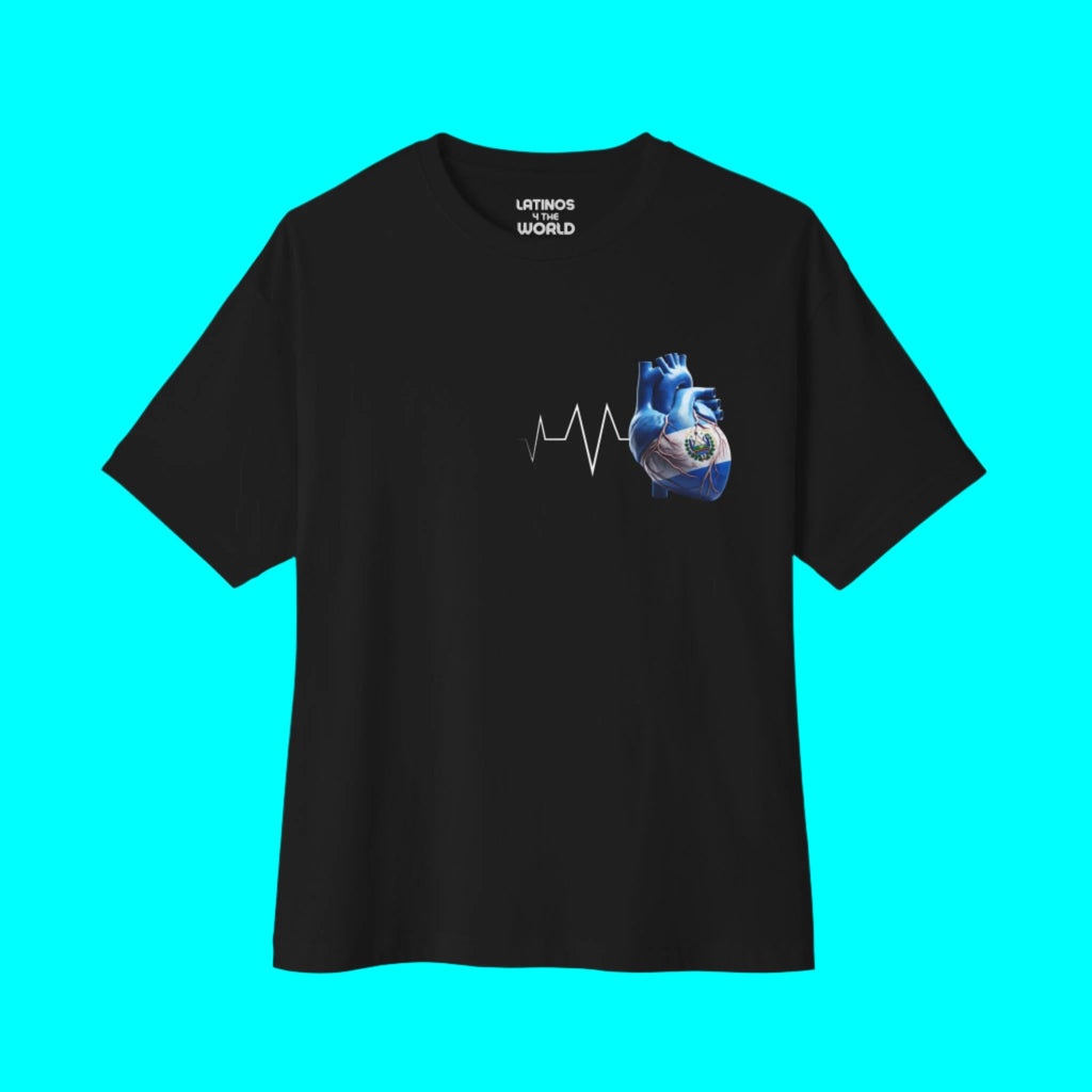 EL SALVADOR Always In My Heart T-shirt | Salvadorian Heartbeat Corazon | Latino Pride Funny Viral Tees