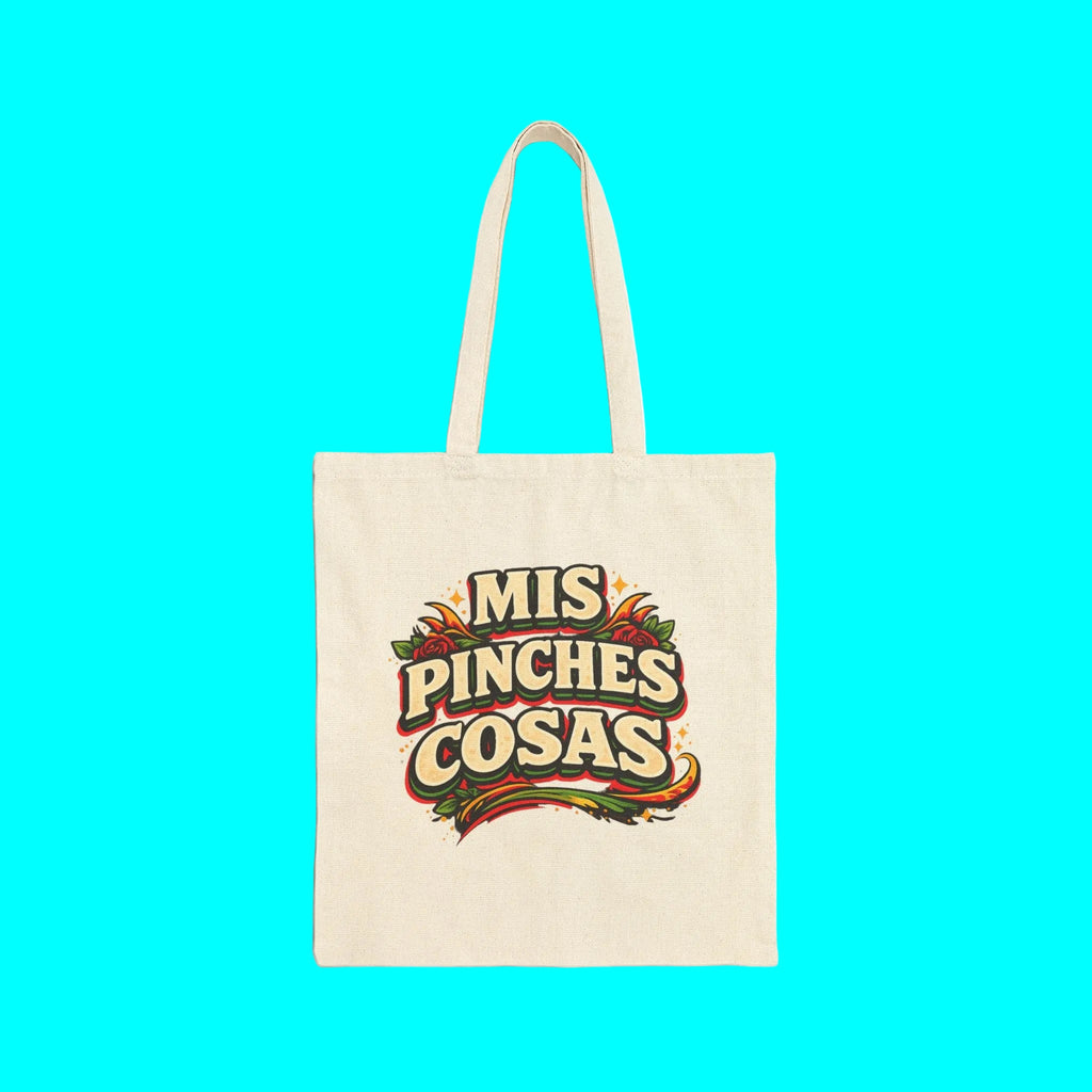 Mis Pinches Cosas Señora Canvas Tote Bag | Latino Chistosa Bolsa Floral Market | Dia De La Madre