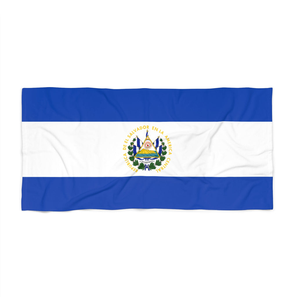 El Salvador Flag Beach Towel | Quality & Long Lasting - 2 Sizes | Salvadorian Pride | Gift for Salvadorians | Púchica Vos
