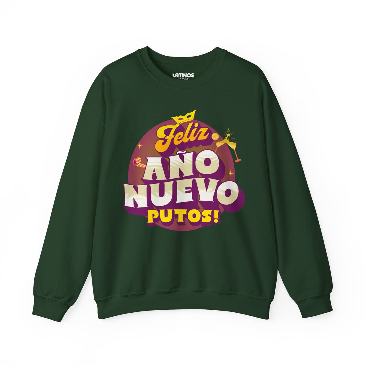 Feliz Año Nuevo Putos! 2027 Latino Happy New Year Crewneck Sweater | Funny NYE | 3 Colors