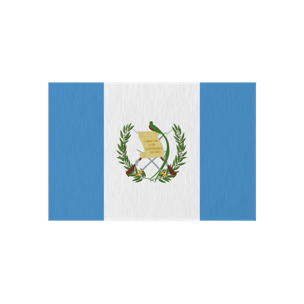 Flag Of Guatemala Outdoor Non-Slip Door Mat | Villa Nueva | Mixco | Coban | Chapin | 24"x36"