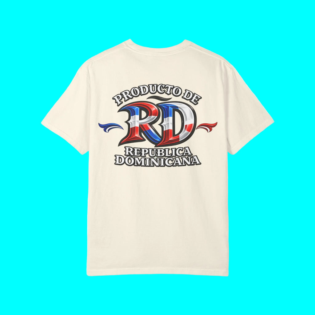 Producto De Republica Dominicana Heritage T-shirt | Old English Style, DR Dominican Culture | Heavyweight Cotton
