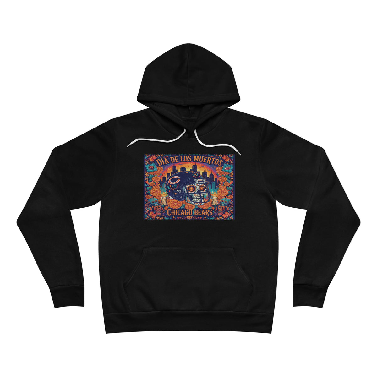 Día de los Muertos Hoodie — Chicago Bears Sugar Skull Pullover