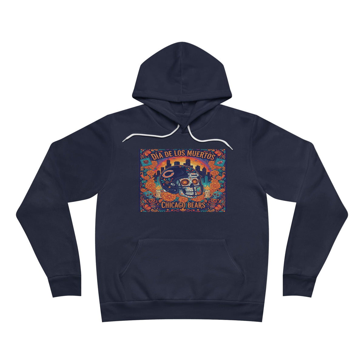 Día de los Muertos Hoodie — Chicago Bears Sugar Skull Pullover