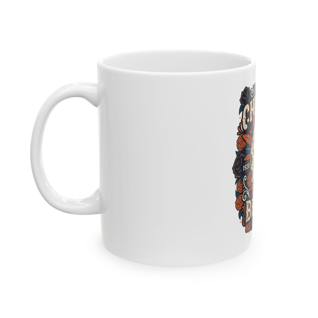 Chicago Bears Sugar Skull Helmet Mug — Day of the Dead Football Coffee Cup