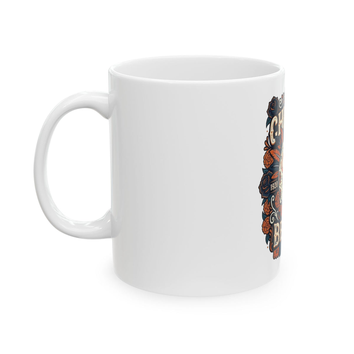 Chicago Bears Sugar Skull Helmet Mug — Day of the Dead Football Coffee Cup
