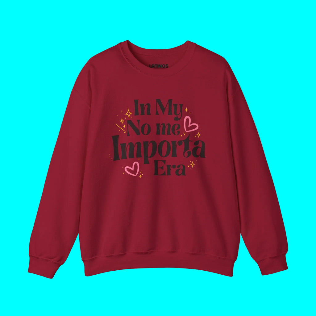 In My No Me Importa Era Crewneck Sweatshirt | Funny Latina Fleece-Lined Crewneck | Cozy, Soft, Heavyweight