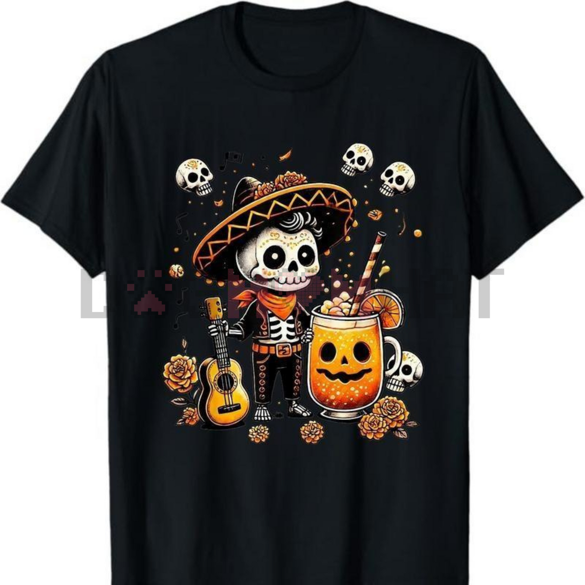 Vintage Skeleton Tequila T-Shirt – Dia De Los Muertos, La Catrina Sugar Skull Apparel, Day of the Dead Tee