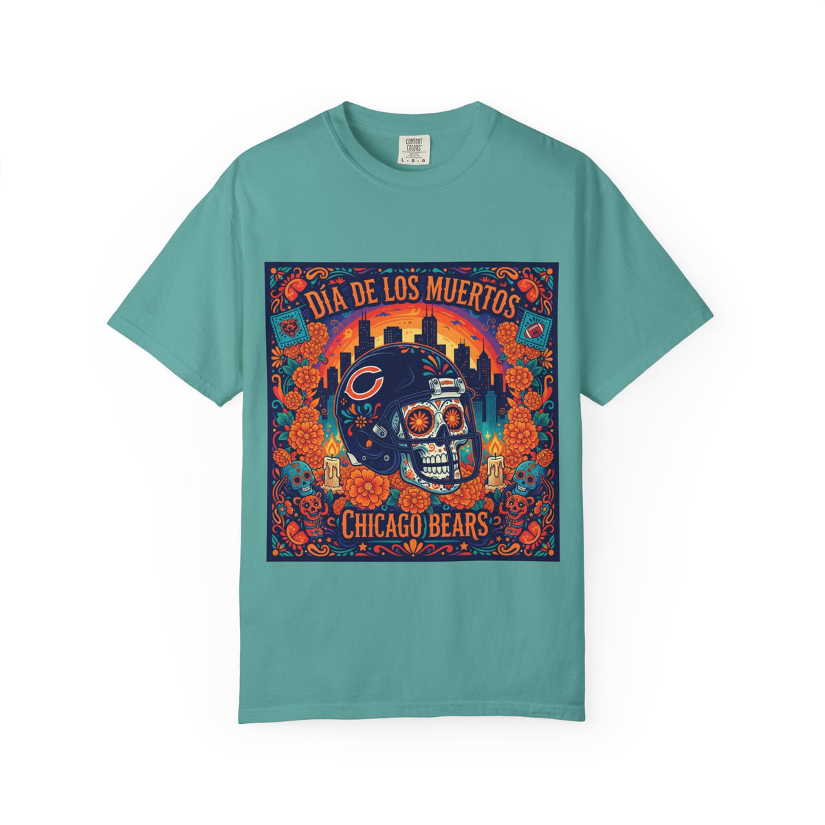 Día de los Muertos Chicago Bears T-Shirt