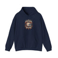 Day of the Dead Sugar Skull Hoodie — Floral Calavera Cityscape Sweatshirt