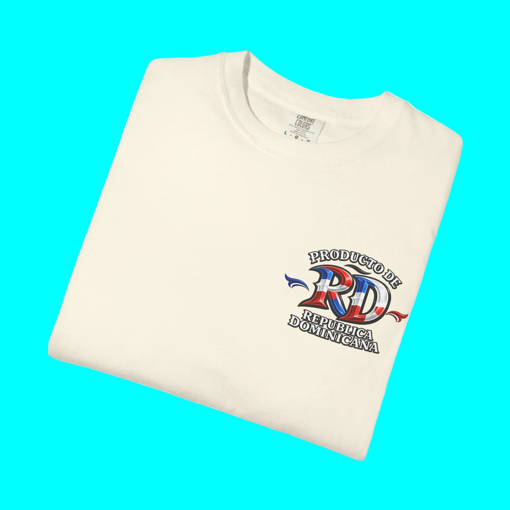 Producto De Republica Dominicana Heritage T-shirt | Old English Style, DR Dominican Culture | Heavyweight Cotton