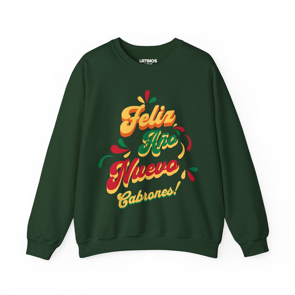 Feliz Año Nuevo Cabrones ! 2027 Nuevo Año Latino Happy New Year Crewneck Sweater | Funny NYE | 3 Colors
