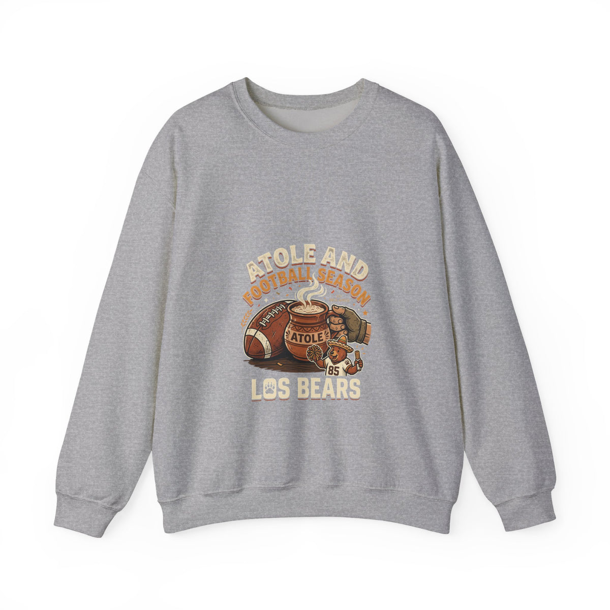 Football Season Crewneck Sweatshirt — Beignets & Football Los Bears Design