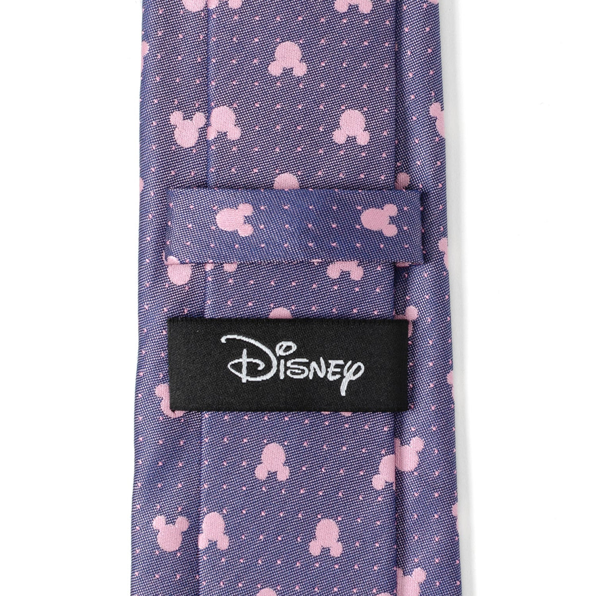 Disney Mickey Mouse Purple and Pink Dot Silhouette Tie