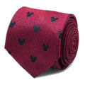 Disney Mickey Mouse Red Pin Dot Men's Tie