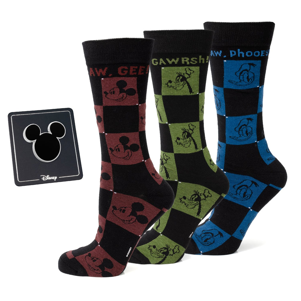 Disney Mickey and Friends Checkered Black Gift Set