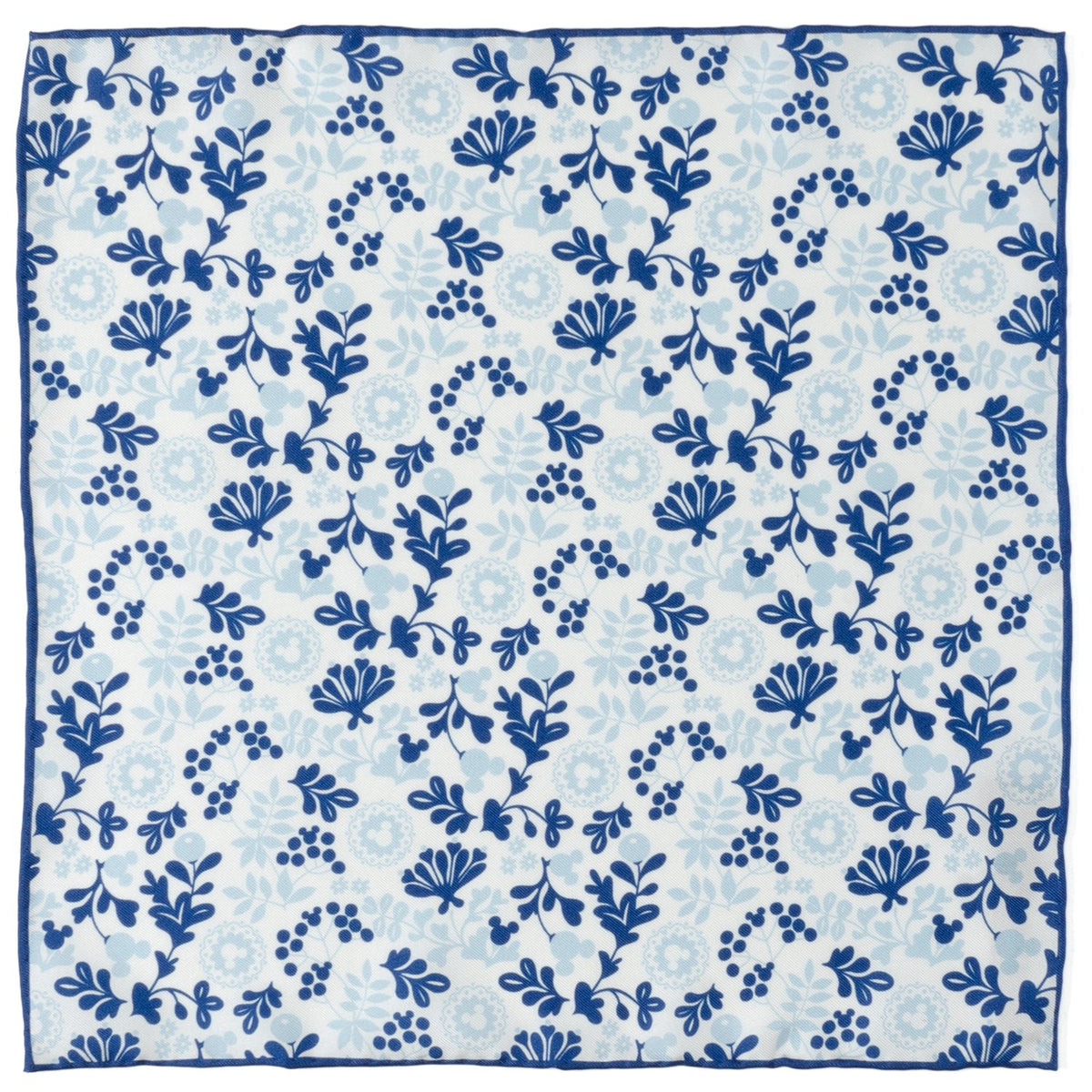 Disney Mickey Mouse Floral White Pocket Square
