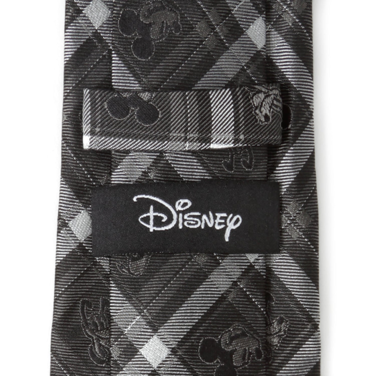 Disney Mickey and Friends Charcoal Plaid Men's Tie