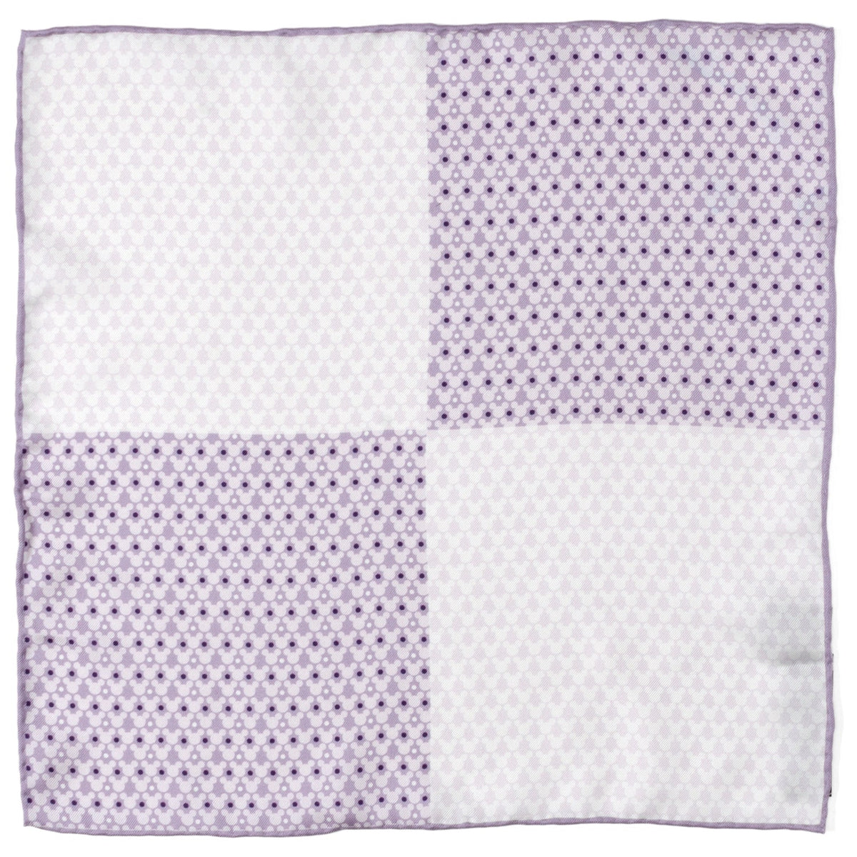 Disney Mickey Mouse Lavender 4 Square Pocket Square