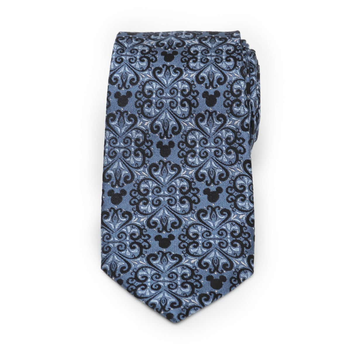 Disney Mickey Mouse Damask Tile Blue Men's Tie