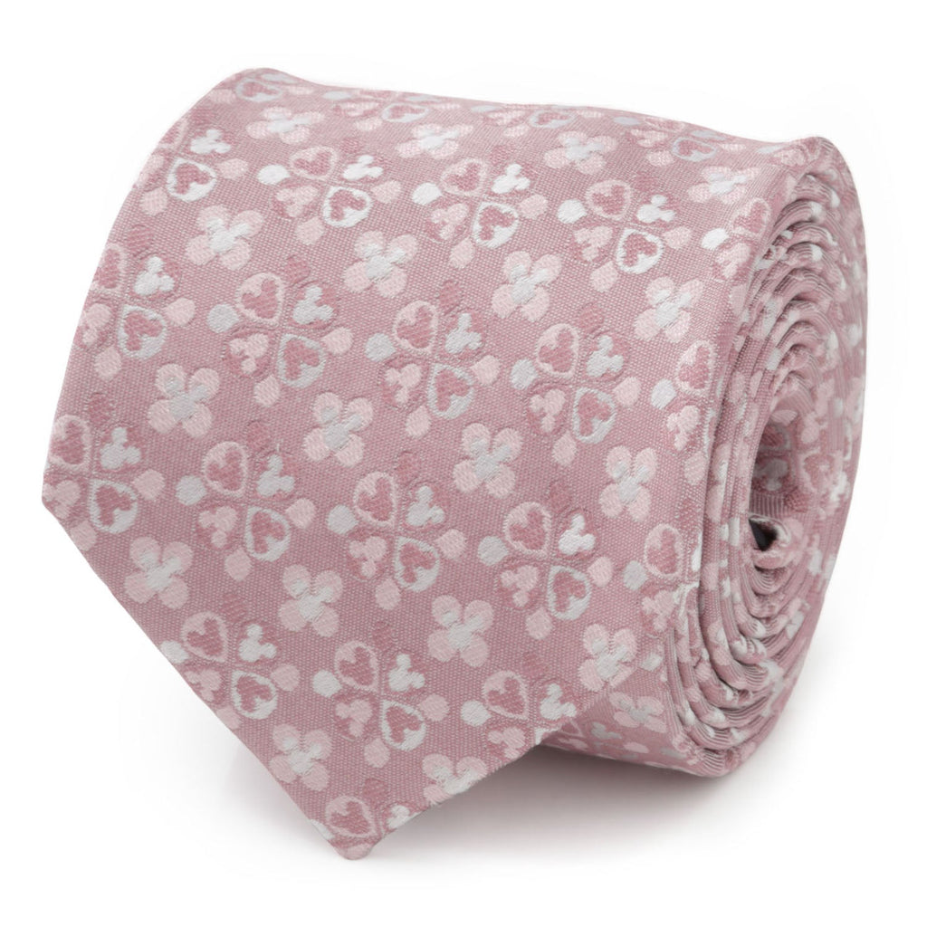 Disney Mickey Mouse Silhouette Blossom Pink Men's Tie