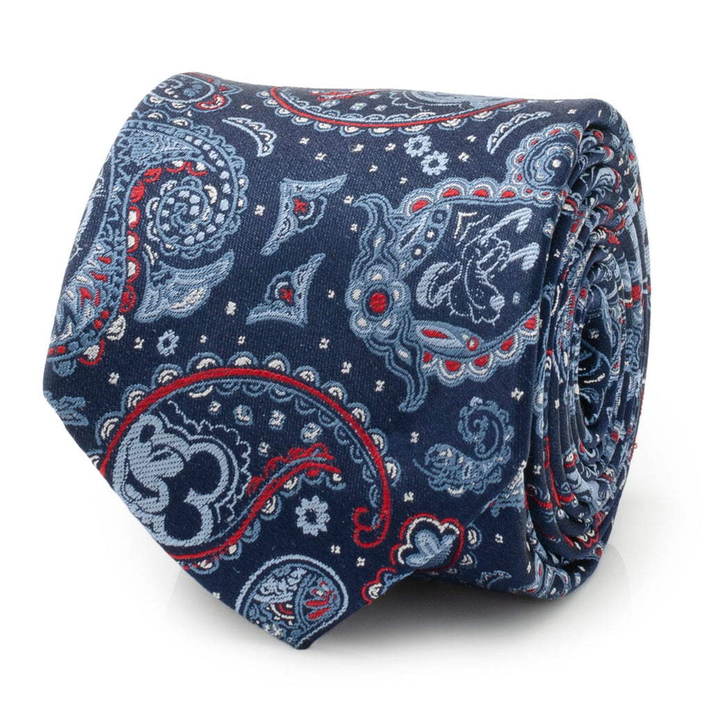 Disney Mickey and Friends Paisley Blue Multi Men's Tie