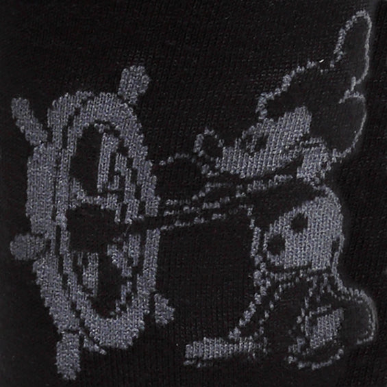 Disney Mickey Mouse Steamboat Willie Sock and Mickey Blue Lapel Pin Gift Set