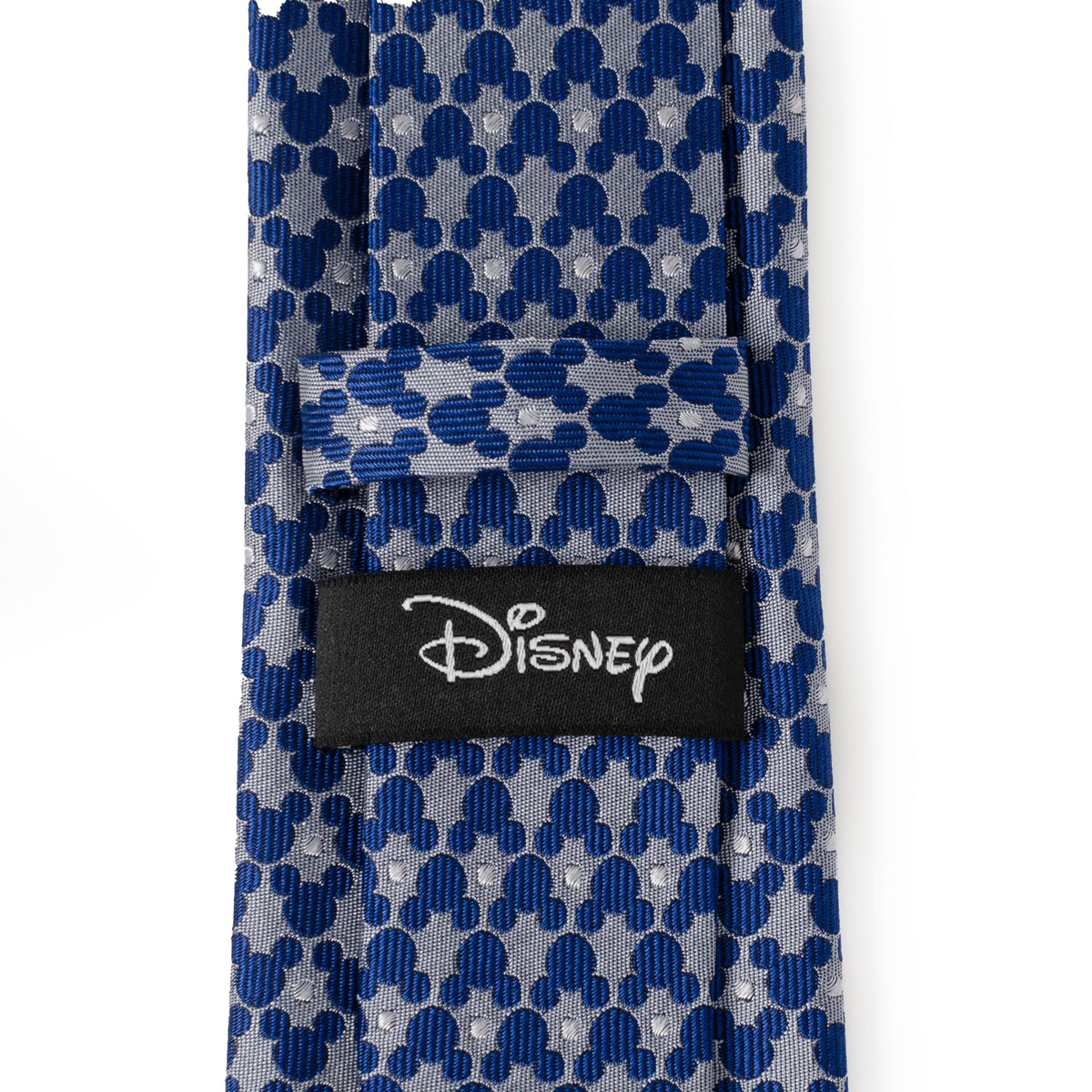 Disney Mickey Mouse Silhouette Pattern Dot Blue Tie