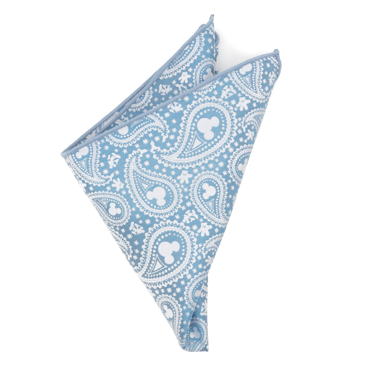 Disney Mickey Mouse Paisley Teal Pocket Square