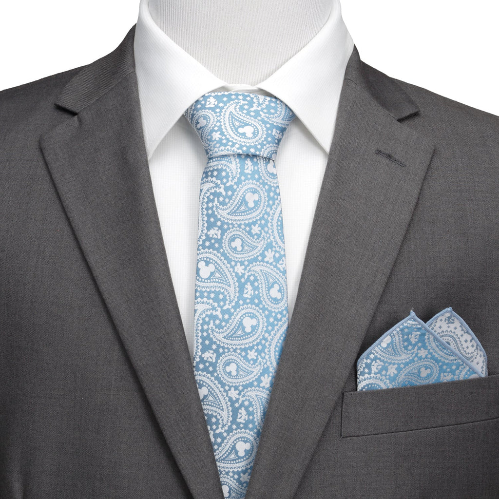Disney Mickey Mouse Teal Paisley Men's Tie