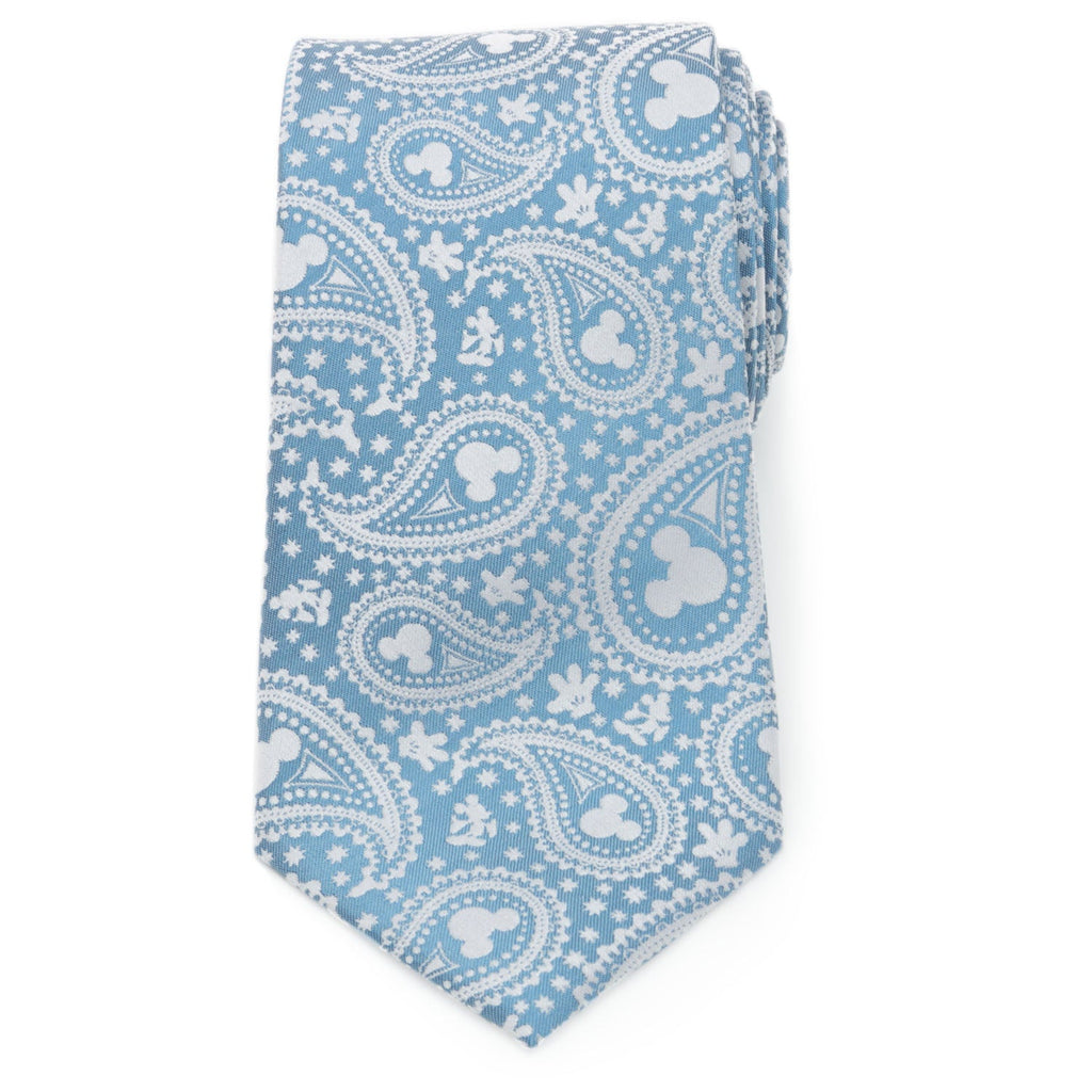 Disney Mickey Mouse Teal Paisley Men's Tie