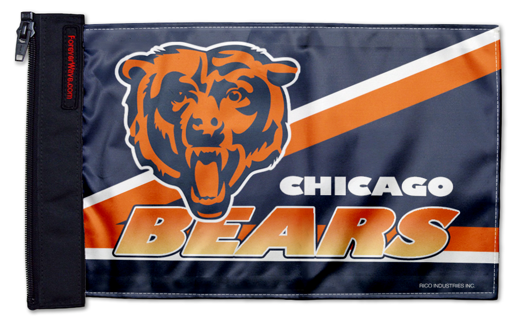 Chicago Bears 11"x17" Forever Wave Flag for Jeep Wrangler JLU 4-Door 2018-Present