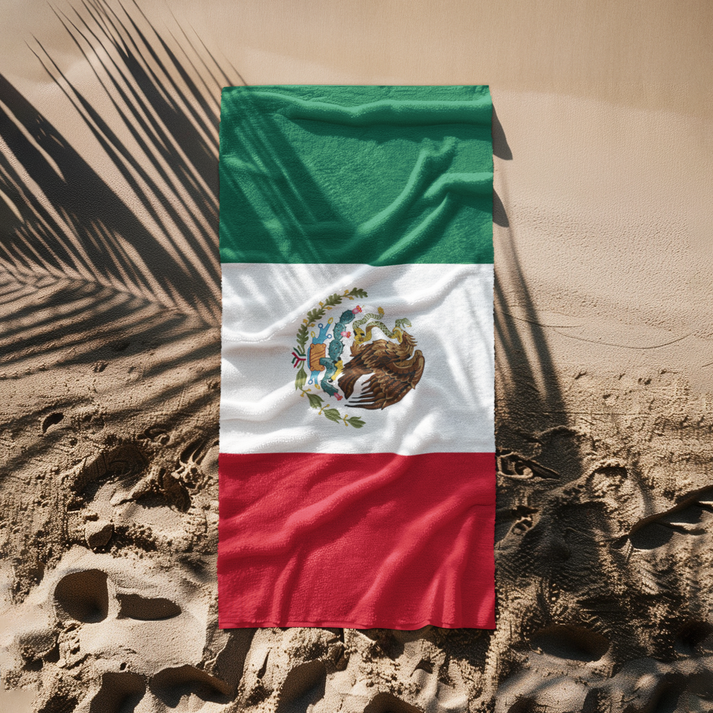 Mexico Flag Beach Towel | Quality & Long Lasting - 2 Sizes | Mexican Pride | Gift for Mexicans
