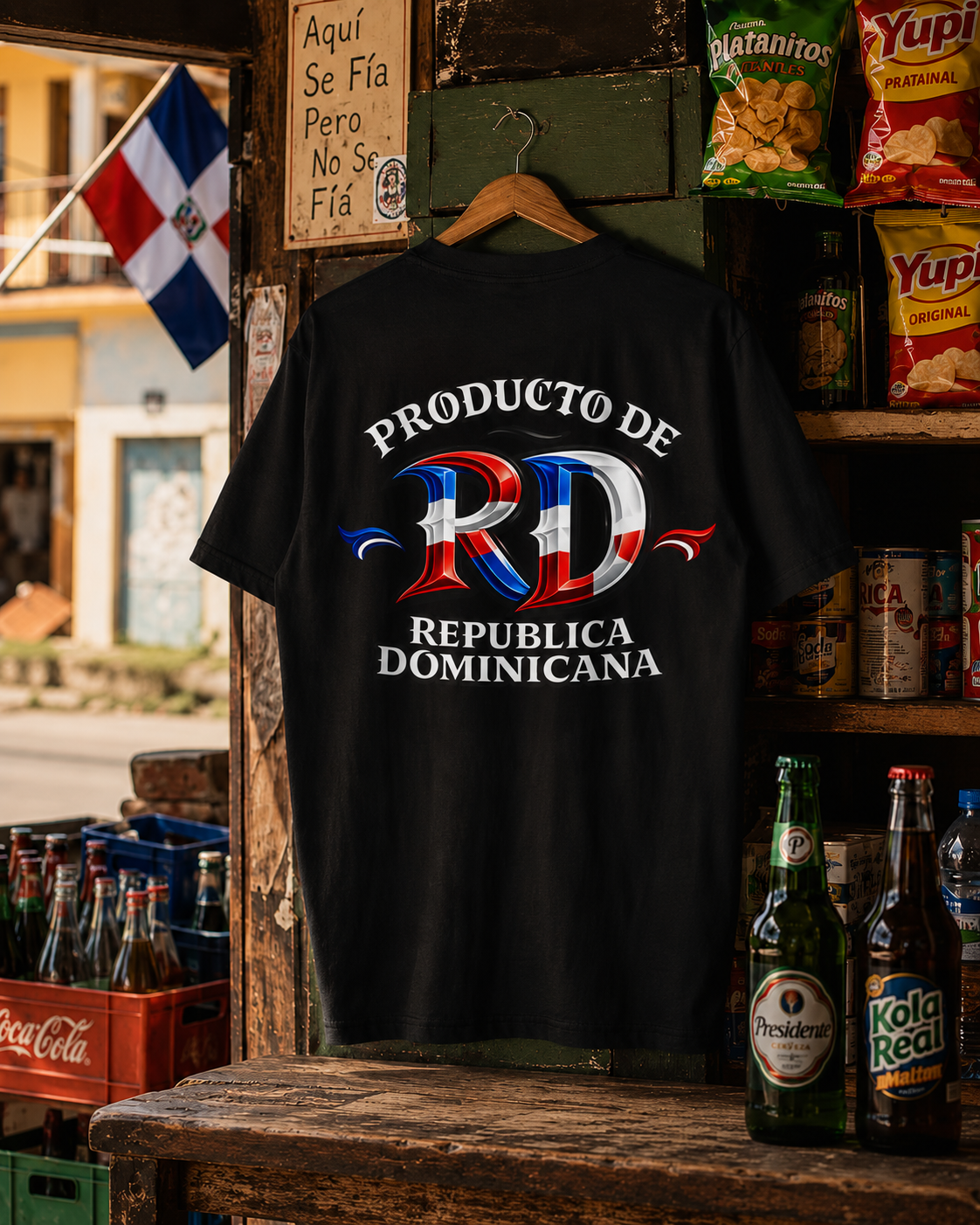 Producto De Republica Dominicana Heritage T-shirt | Old English Style, DR Dominican Culture | Heavyweight Cotton