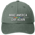 Garment washed Dad Hat - Make America Gay Again