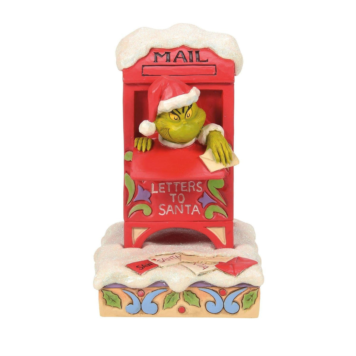 Grinch in Mailbox Stealing Letters