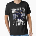 CW Rome Odunze Chicago Windy City Towers T-Shirt - Unique Graphic Unisex