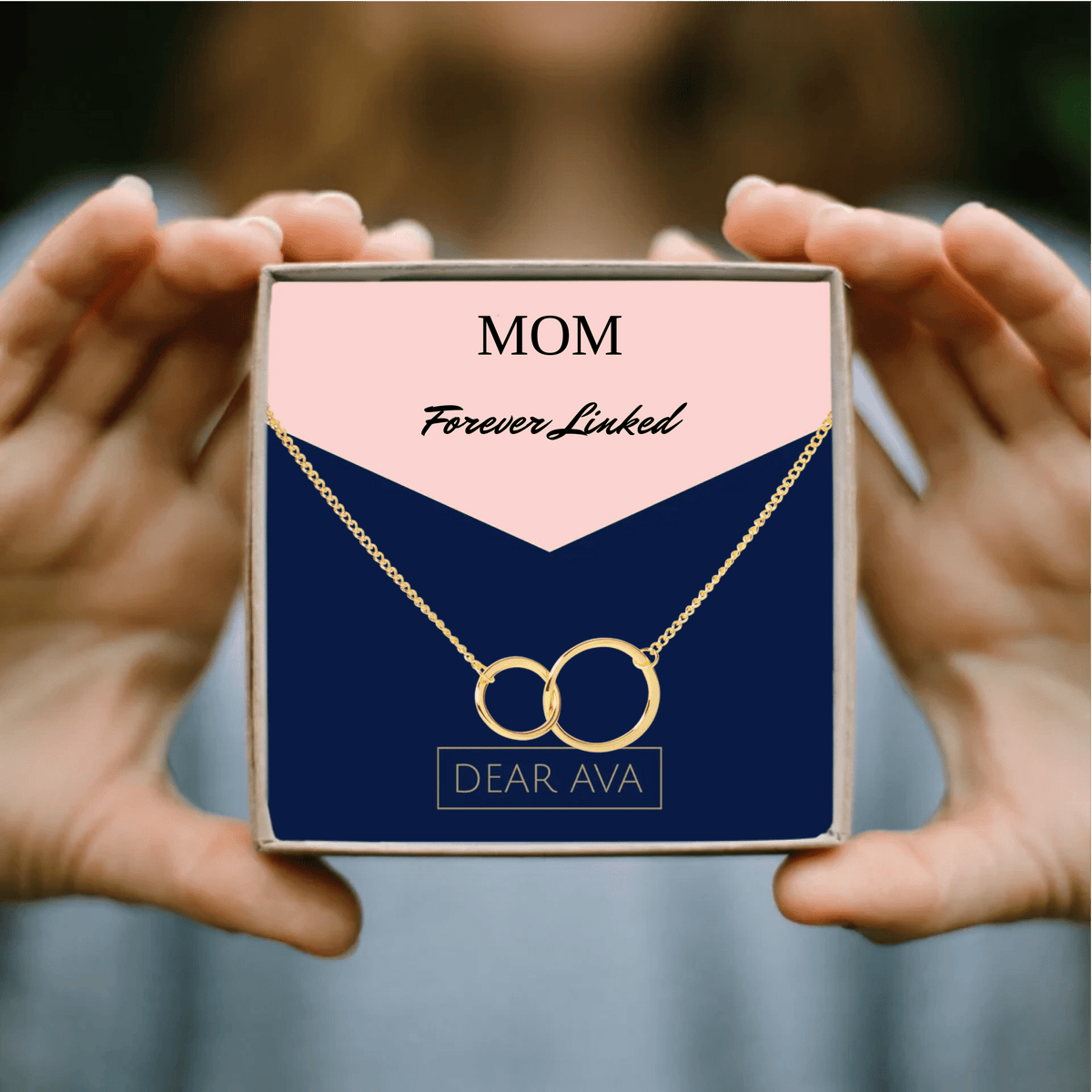 To My Mom - Personalized Card & Necklace Gift